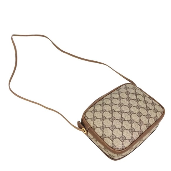 Gucci Beige and Brown Monogram Crossbody Bag - Picture 5 of 9
